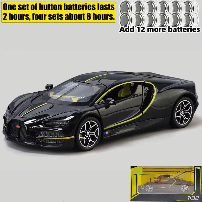 1:32 Bugatti Tourbillon V16 Supercar Alloy Metal Diecast Model Car Children'S Toys Mini GT Collection Hobbies Birthday Gifts Boy