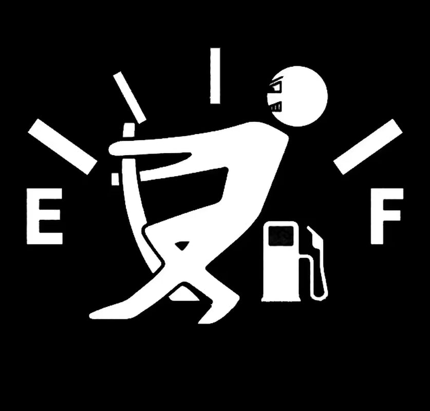 Creative Funny Car Pull Fuel Tank Pointer Reflective Vinyl Sticker Decal Car Styling Sticker Decal Auto Exterior Decoration