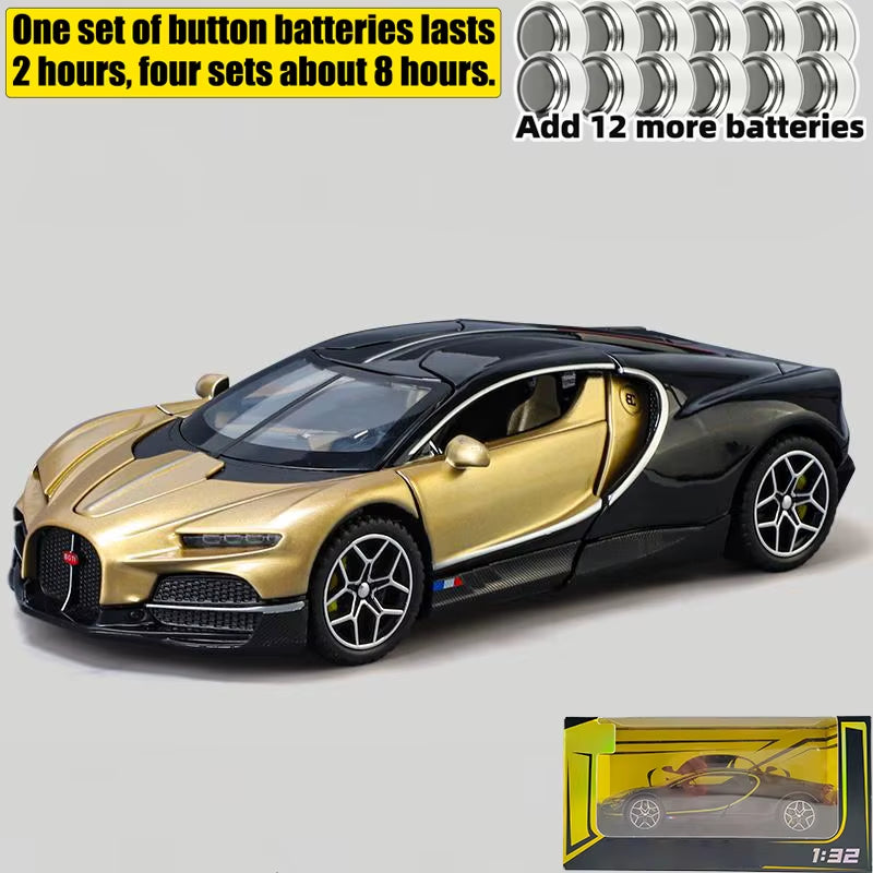 1:32 Bugatti Tourbillon V16 Supercar Alloy Metal Diecast Model Car Children'S Toys Mini GT Collection Hobbies Birthday Gifts Boy