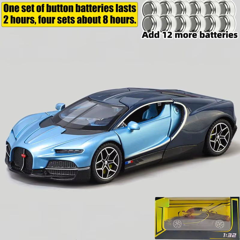 1:32 Bugatti Tourbillon V16 Supercar Alloy Metal Diecast Model Car Children'S Toys Mini GT Collection Hobbies Birthday Gifts Boy