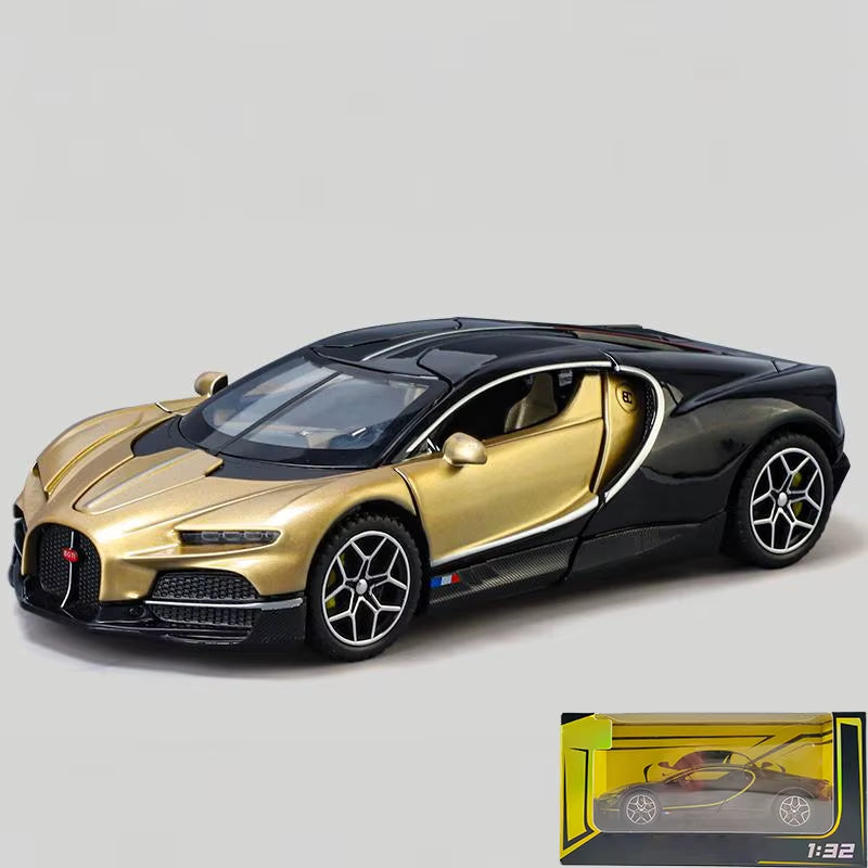 1:32 Bugatti Tourbillon V16 Supercar Alloy Metal Diecast Model Car Children'S Toys Mini GT Collection Hobbies Birthday Gifts Boy