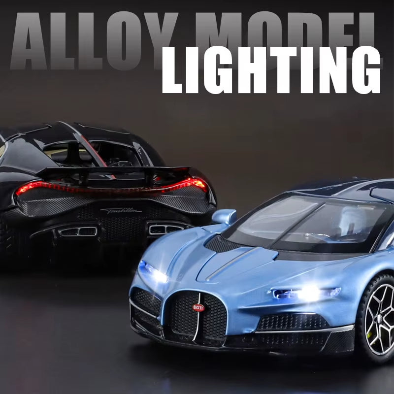 1:32 Bugatti Tourbillon V16 Supercar Alloy Metal Diecast Model Car Children'S Toys Mini GT Collection Hobbies Birthday Gifts Boy