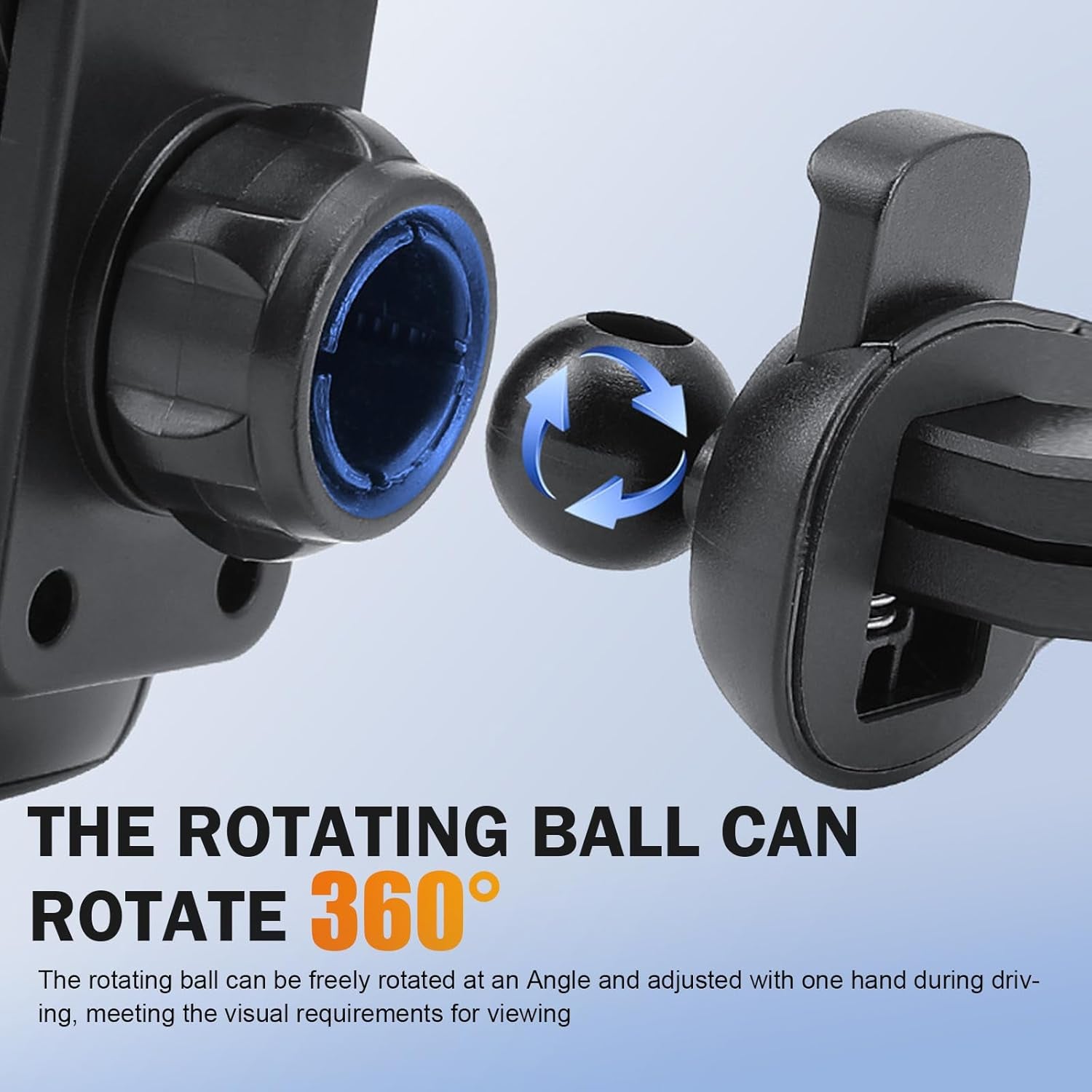 Car Air Vent Phone Mount, Carbon Fiber Racer Seat Style Cell Phone Holder, 360° Rotatable Secure Adaptive Tightening Car Mount, Universal for Most Car Air Vents (Red)